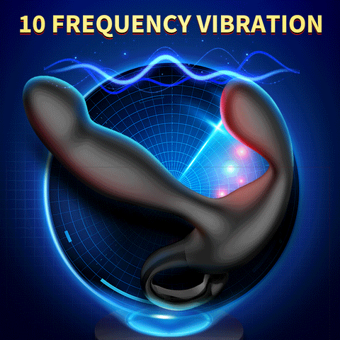 Anal Plug with Delay Ejaculation Ring, Male Massager Toy