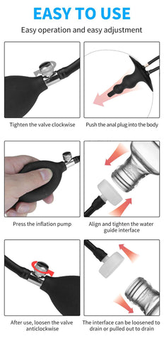 Silicone Inflatable Anal Plug