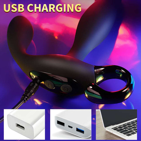 Anal Plug with Delay Ejaculation Ring, Male Massager Toy
