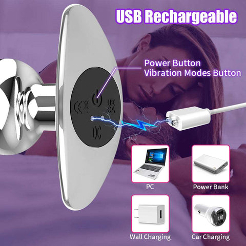 Stainless Steel Anal Plug Vibrator